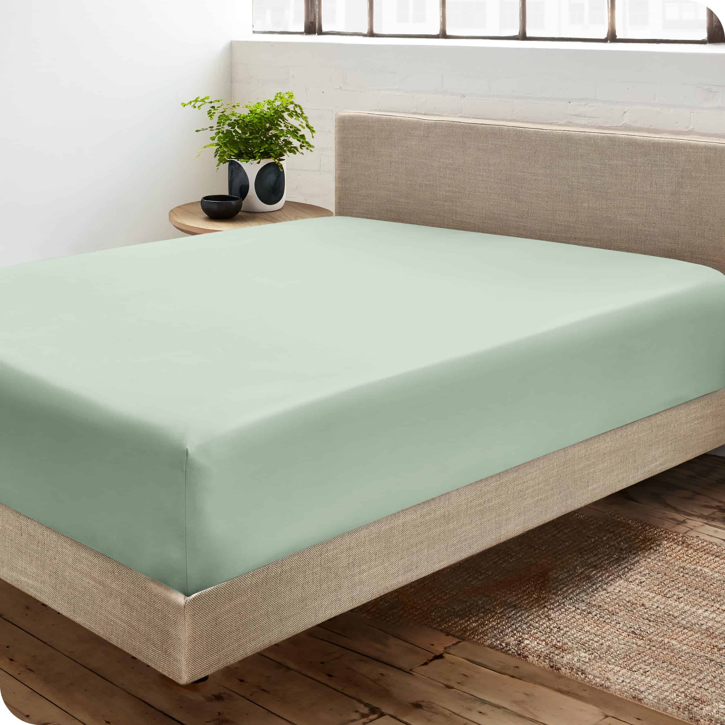 Sábana Ajustable de Sarga de Algodón Orgánico al 100% de