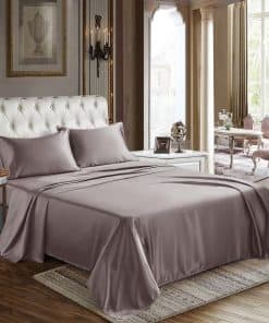 Juego de Sábanas de Seda CozyLux Tamaño Completo - 4 Piezas