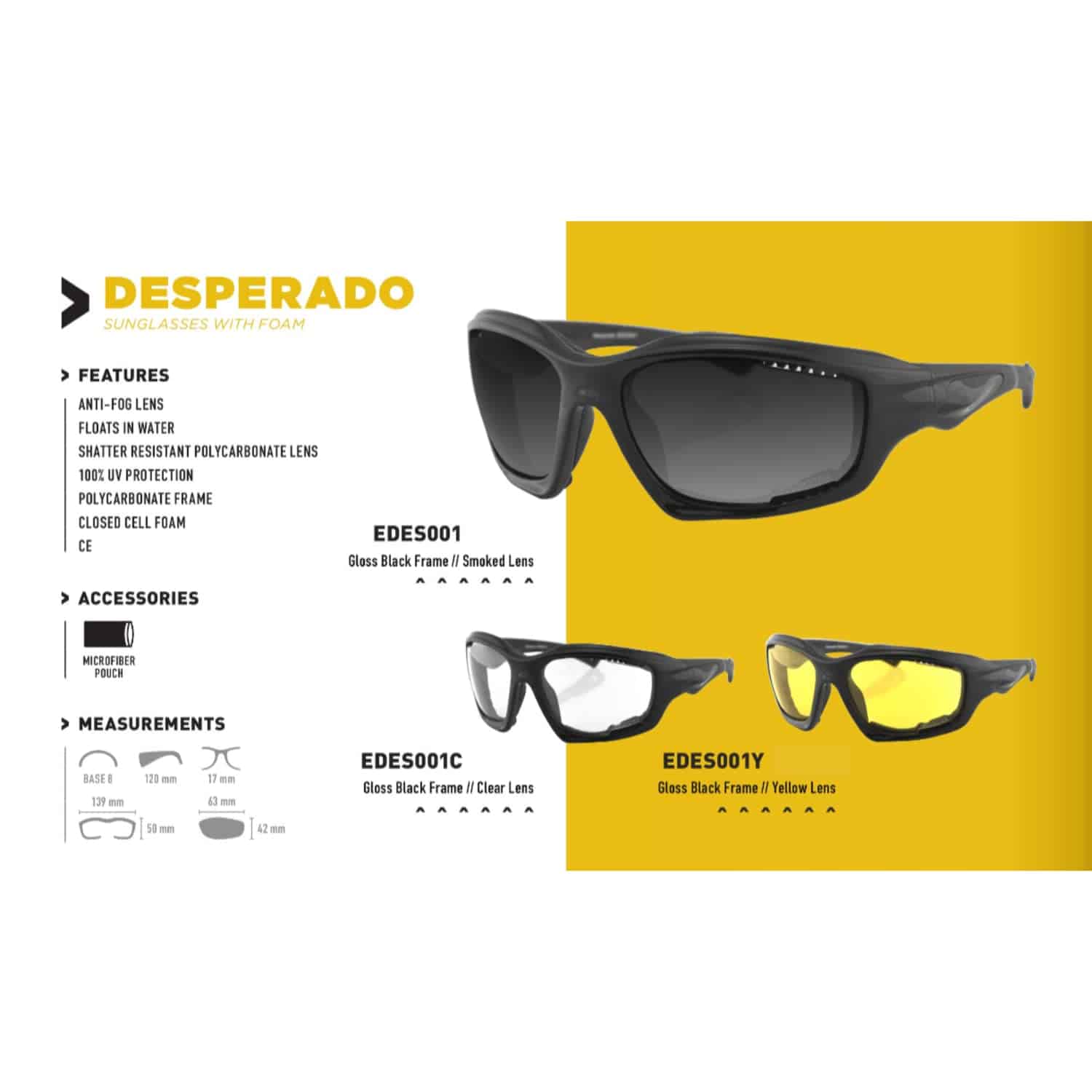 Bobster Desperado, Armazón Negro Brillante, Lente - Imagen 3