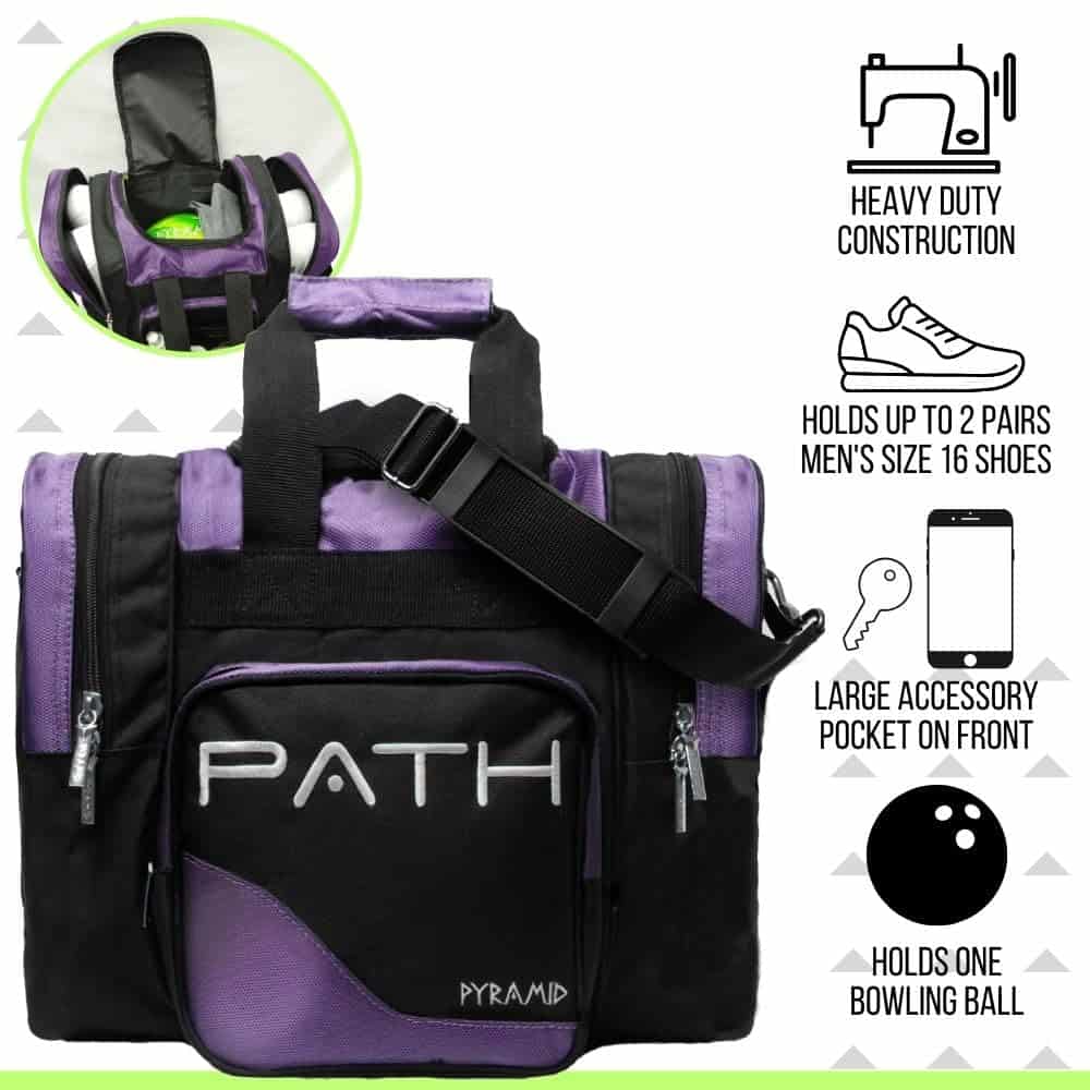 Bolso Deluxe de una Solapa Pyramid Path Pro - Negro/Morado - Imagen 3