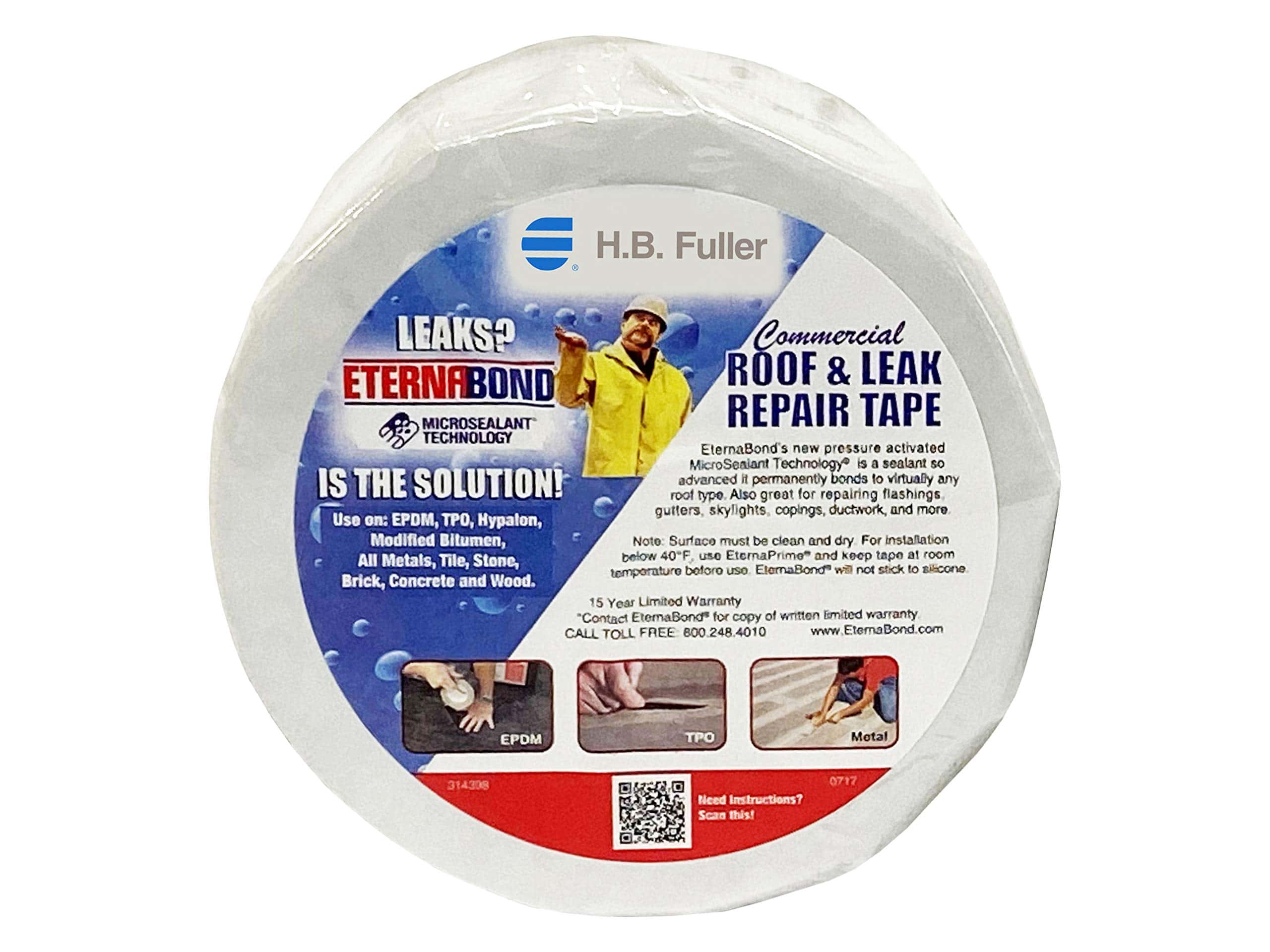 Cinta de poliéster tejido EternaBond WebSeal Blanca 4 - Imagen 3