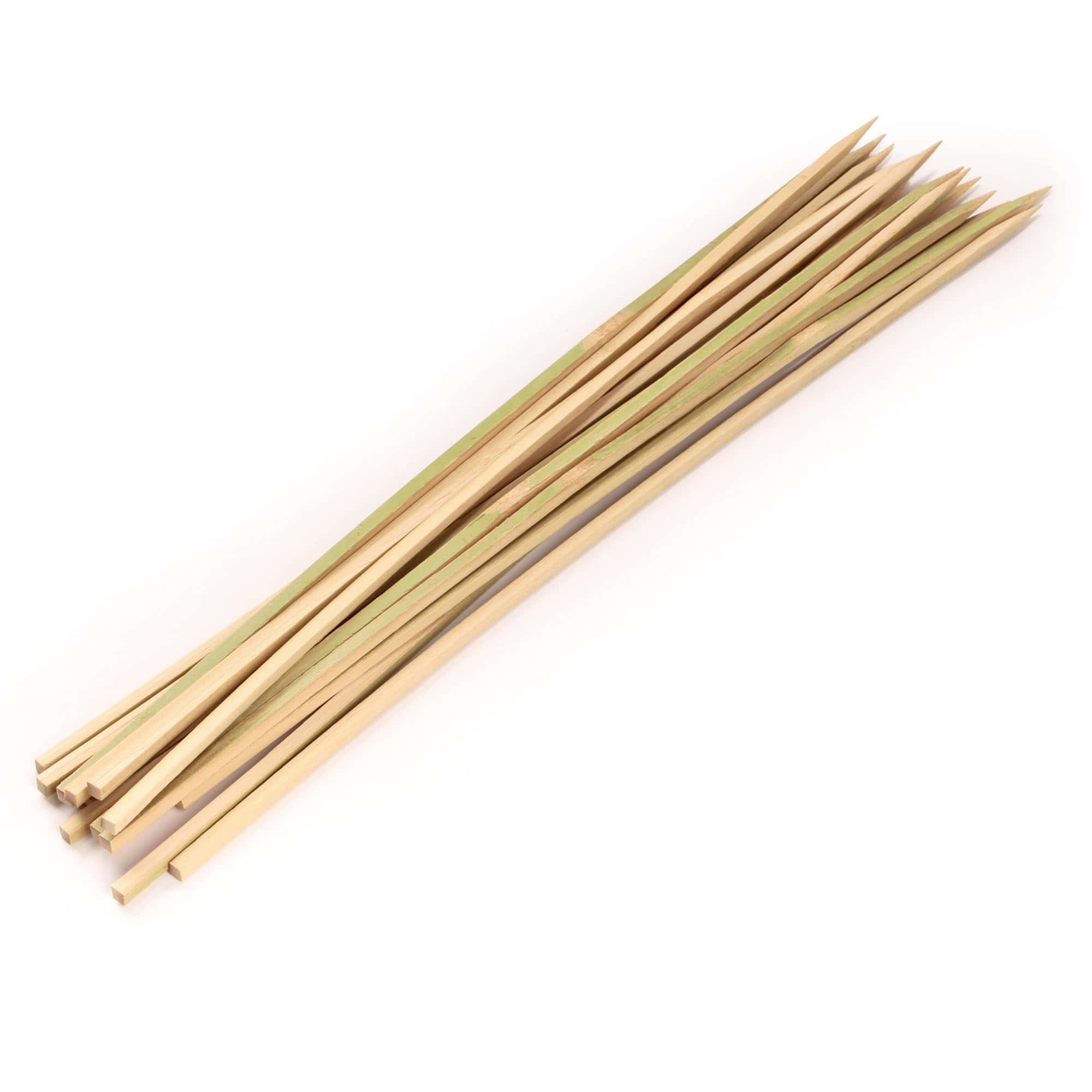 Brochetas de Bambú Cuadradas Extra Largas 14.6" x 0.25" de - Imagen 7