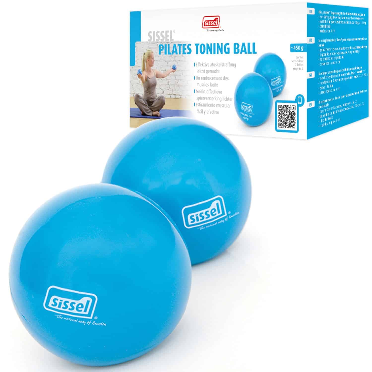 Set de 2 Bolas Tonificantes para Pilates SISSEL, 1 lb Cada