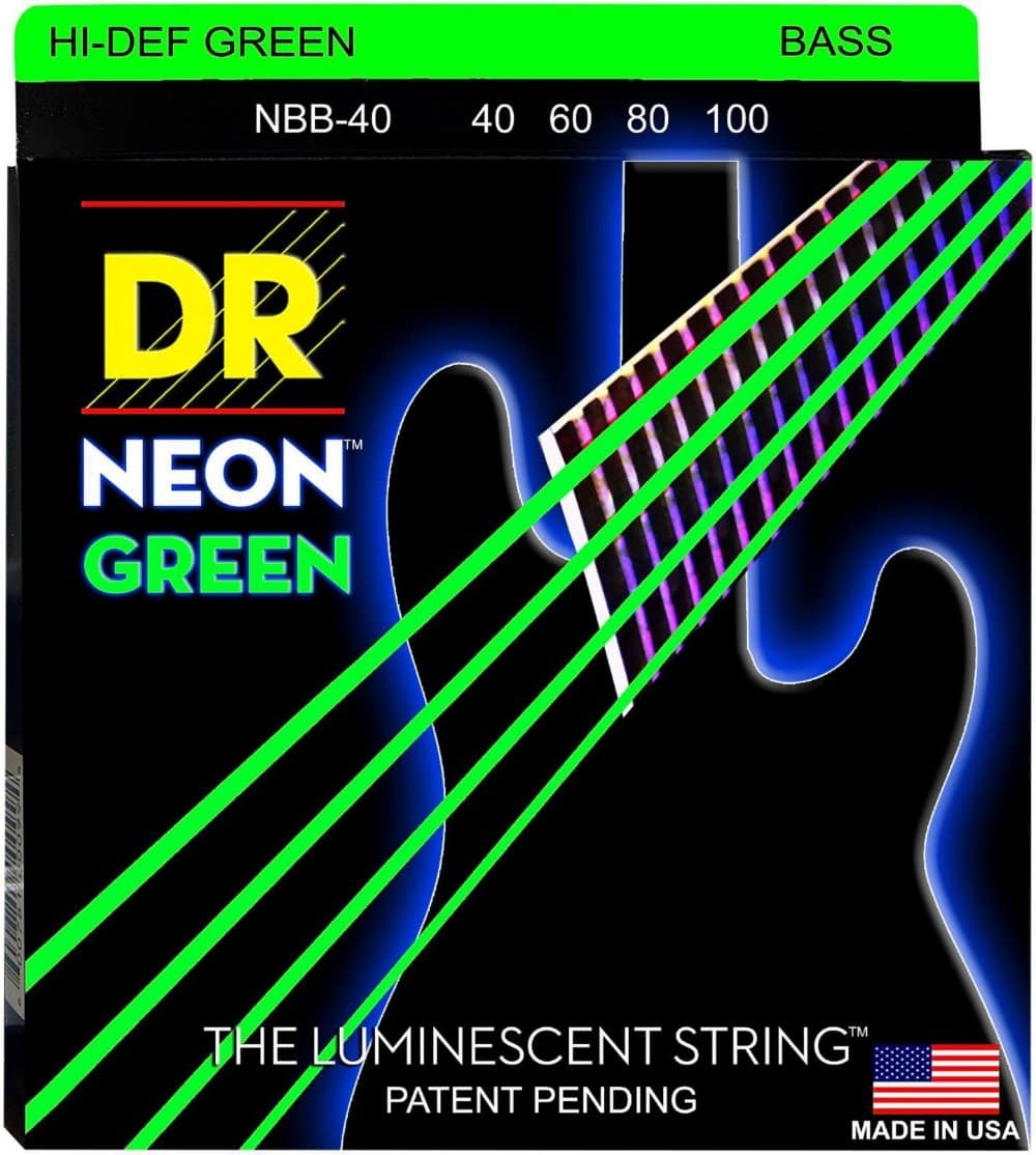 Cuerdas para bajo DR Strings HI-DEF NEON (NGB-40) - Verde