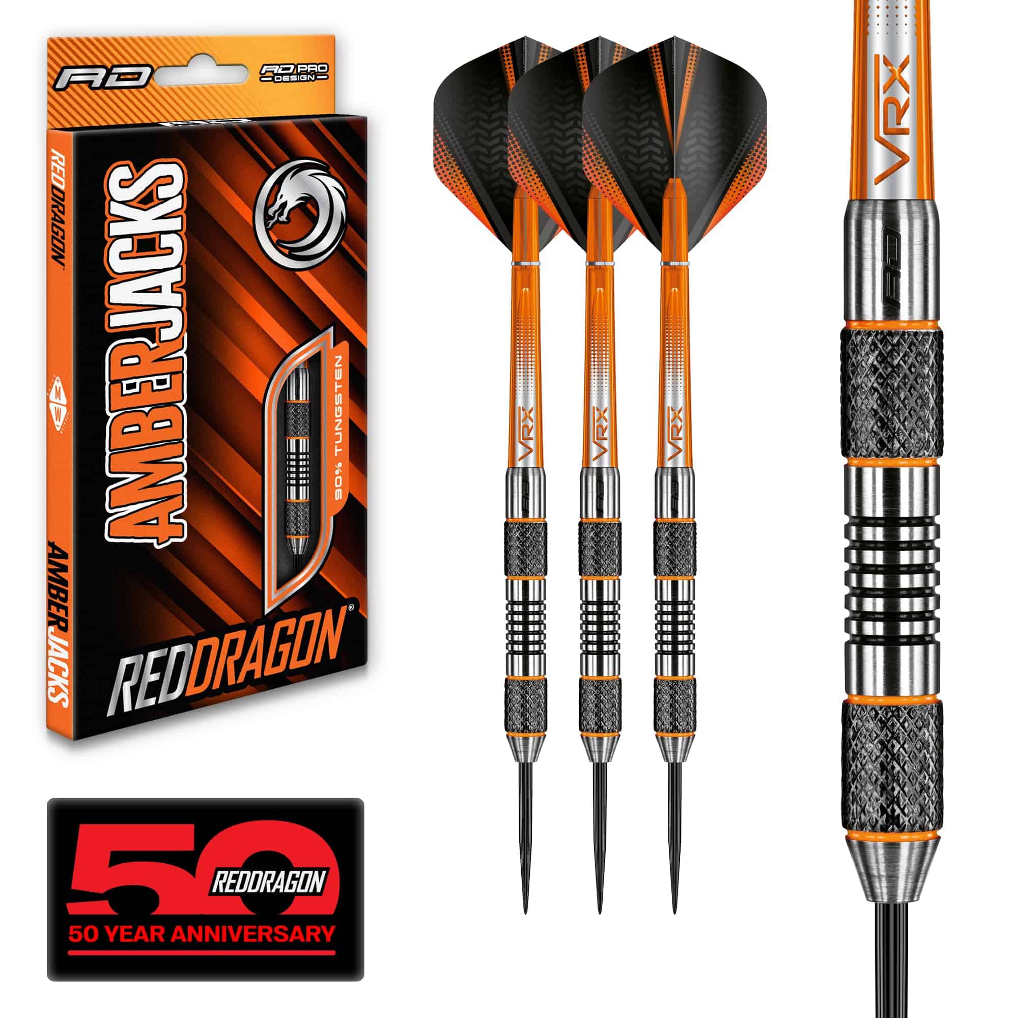 Juego de Dardos RED DRAGON Amberjack 5: 24g de Tungsteno