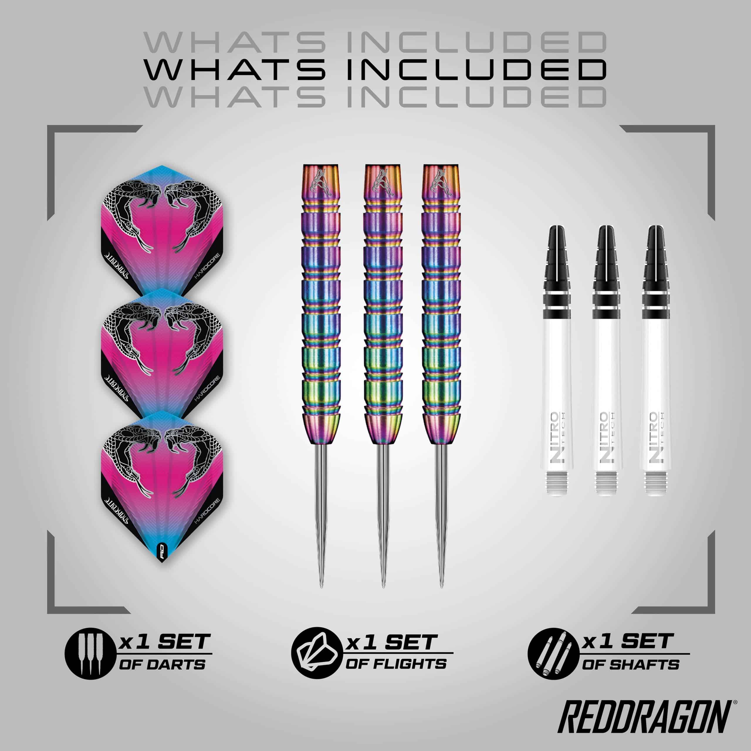 RED DRAGON Peter Wright Snakebite 1: Set de dardos de - Imagen 3