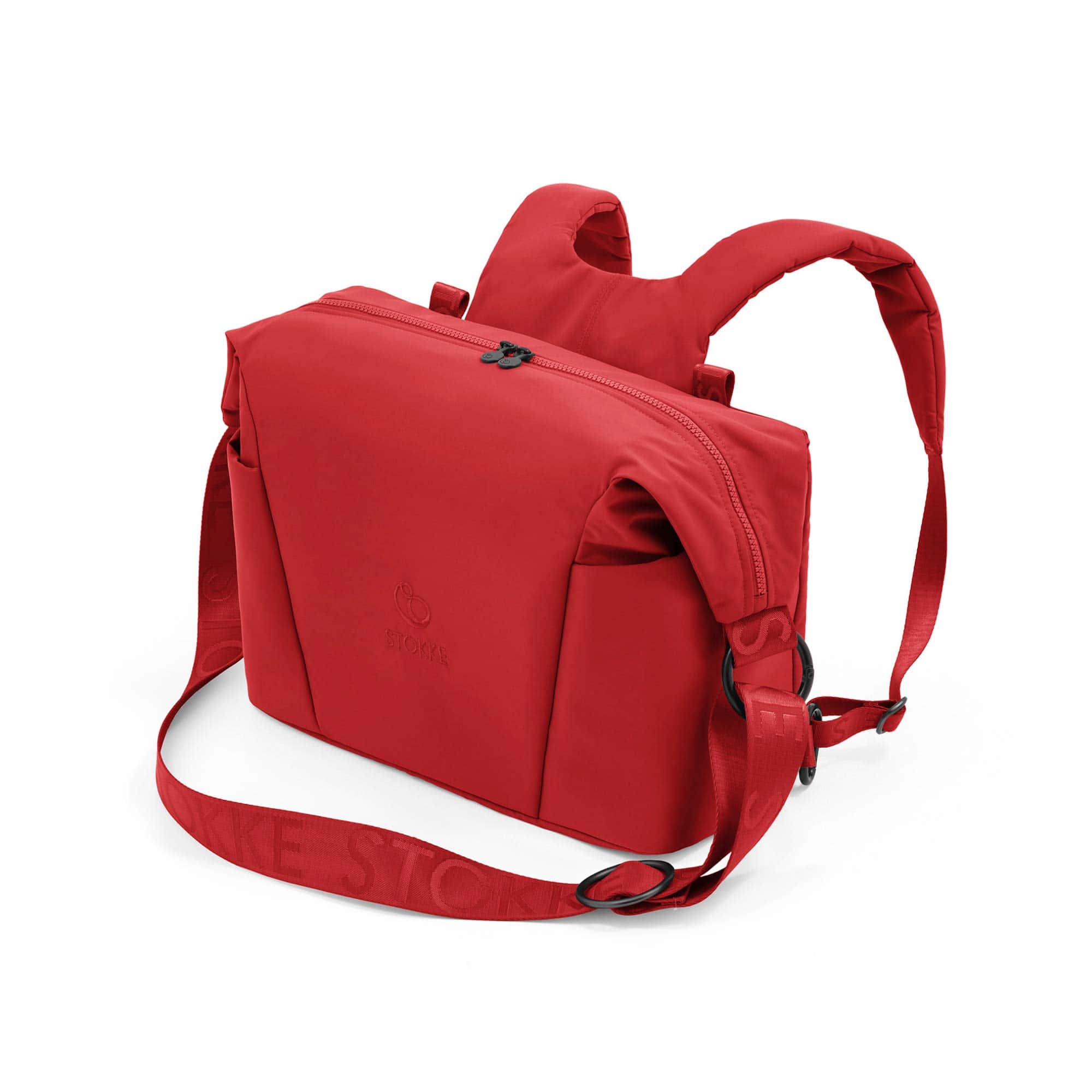 Bolso Cambiador Stokke Xplory X, Rojo Rubí - Se Convierte