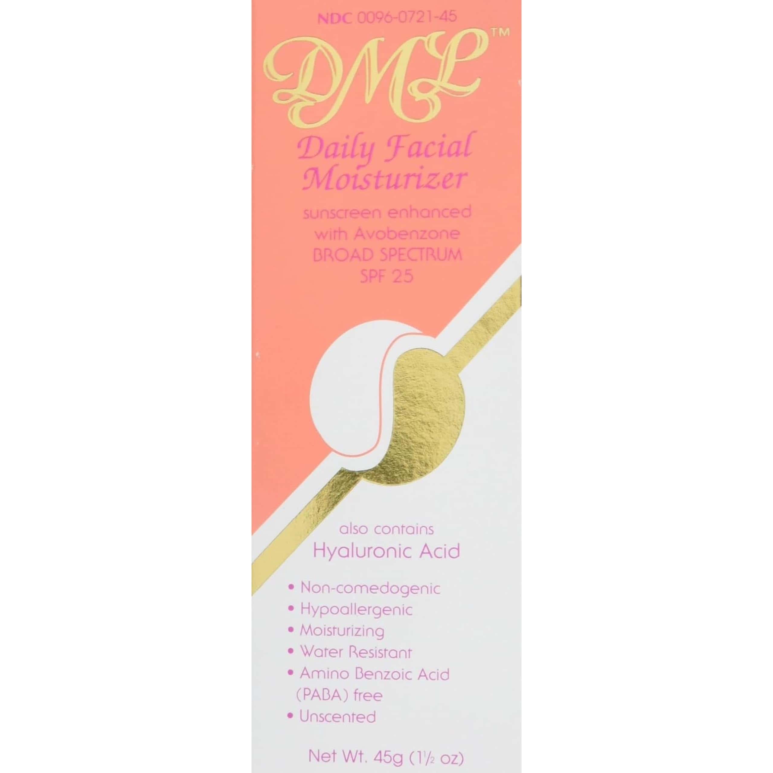 Hidratante Facial DML SPF 25, 1.5 Oz (Paquete de 3)
