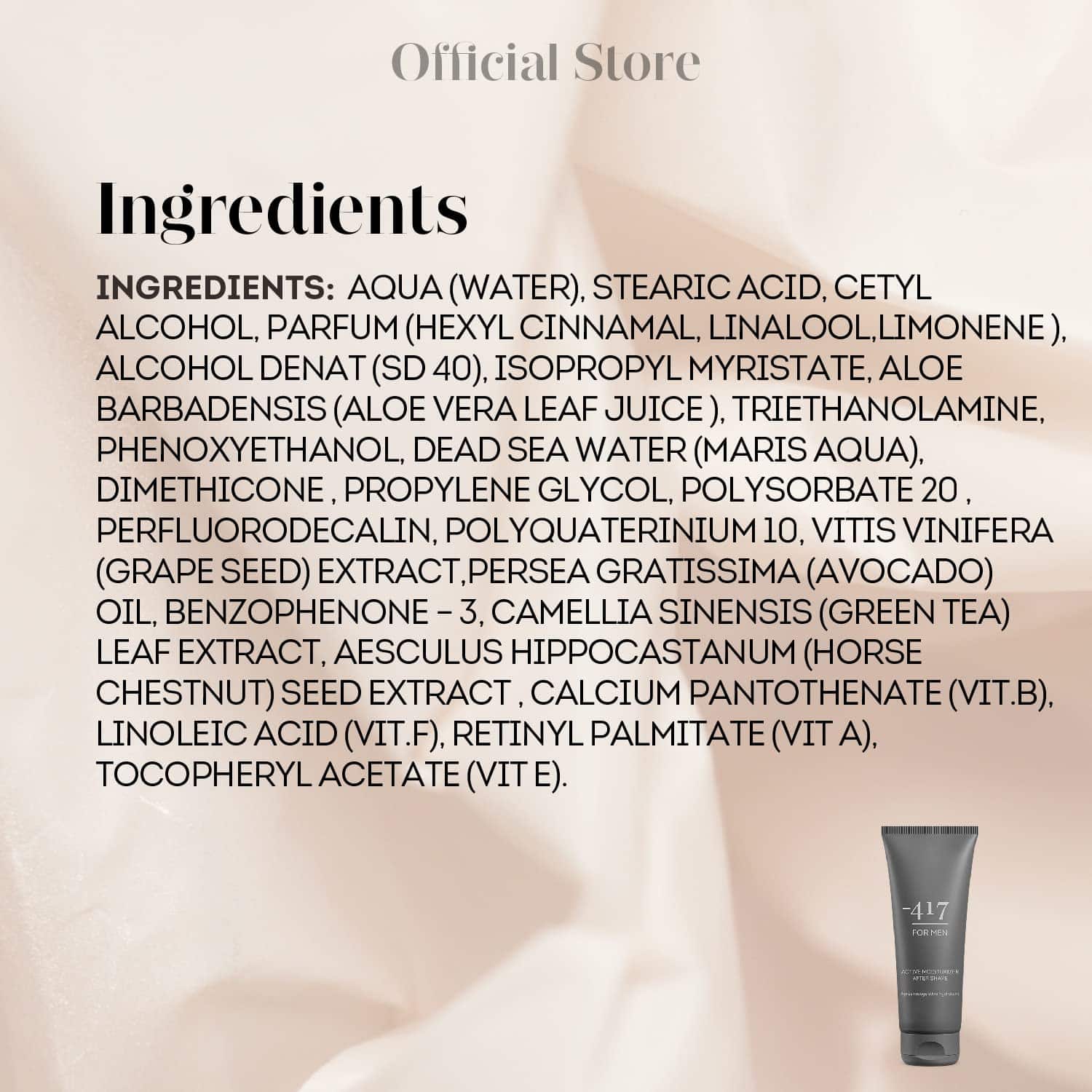 -417 Cosméticos del Mar Muerto After Shave Activo Vegano - Imagen 8