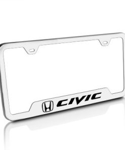 Marco de Placa de Matrícula de Acero Cepillado para Honda