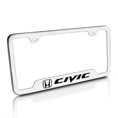 Marco de Placa de Matrícula de Acero Cepillado para Honda