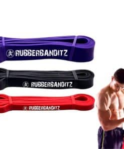 Rubberbanditz Combo Pull Up Assist Bands -Rojo, Negro y Mora