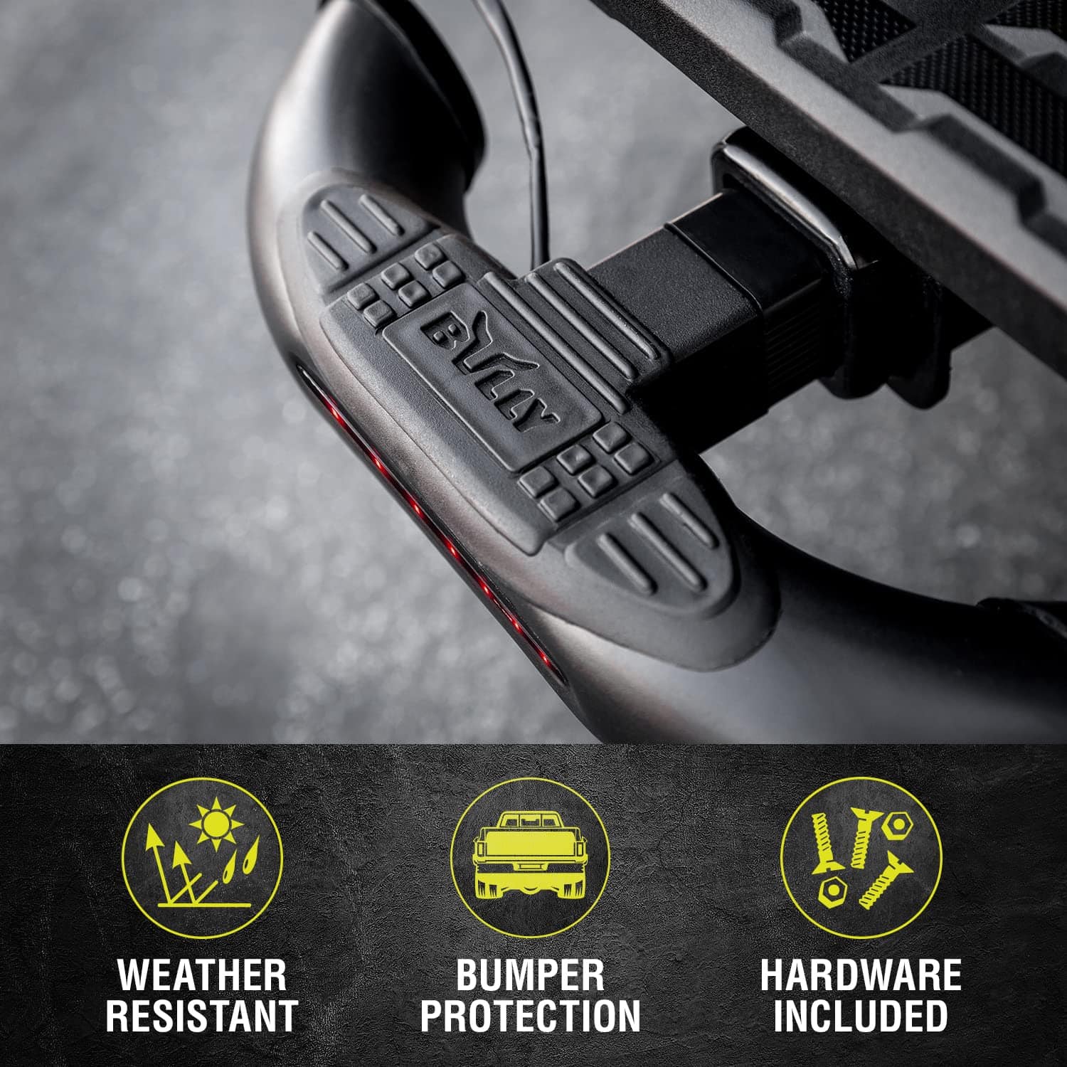 Bully BBS-1104L Black Bull Series Steel Universal Fit Truck - Imagen 4