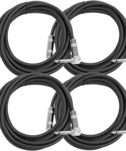 Seismic Audio SAGC10R-Black-4Pack 10 Pies, Paquete de 4