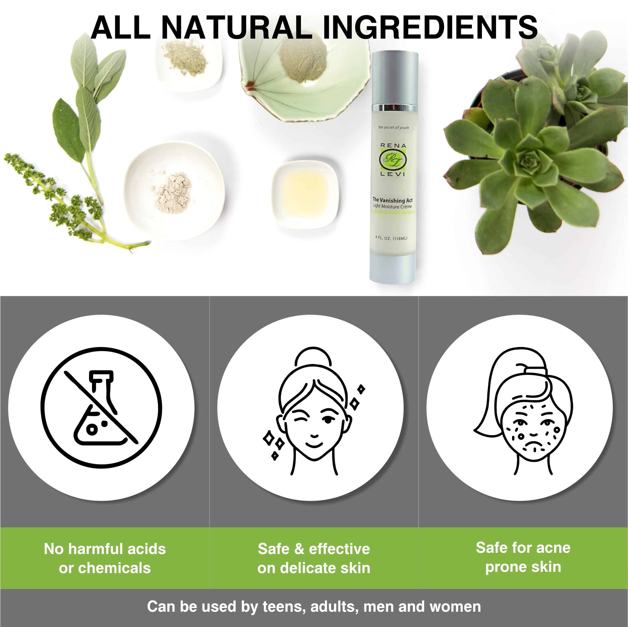 Crema hidratante natural para el rostro Rena Levi Light - Imagen 7
