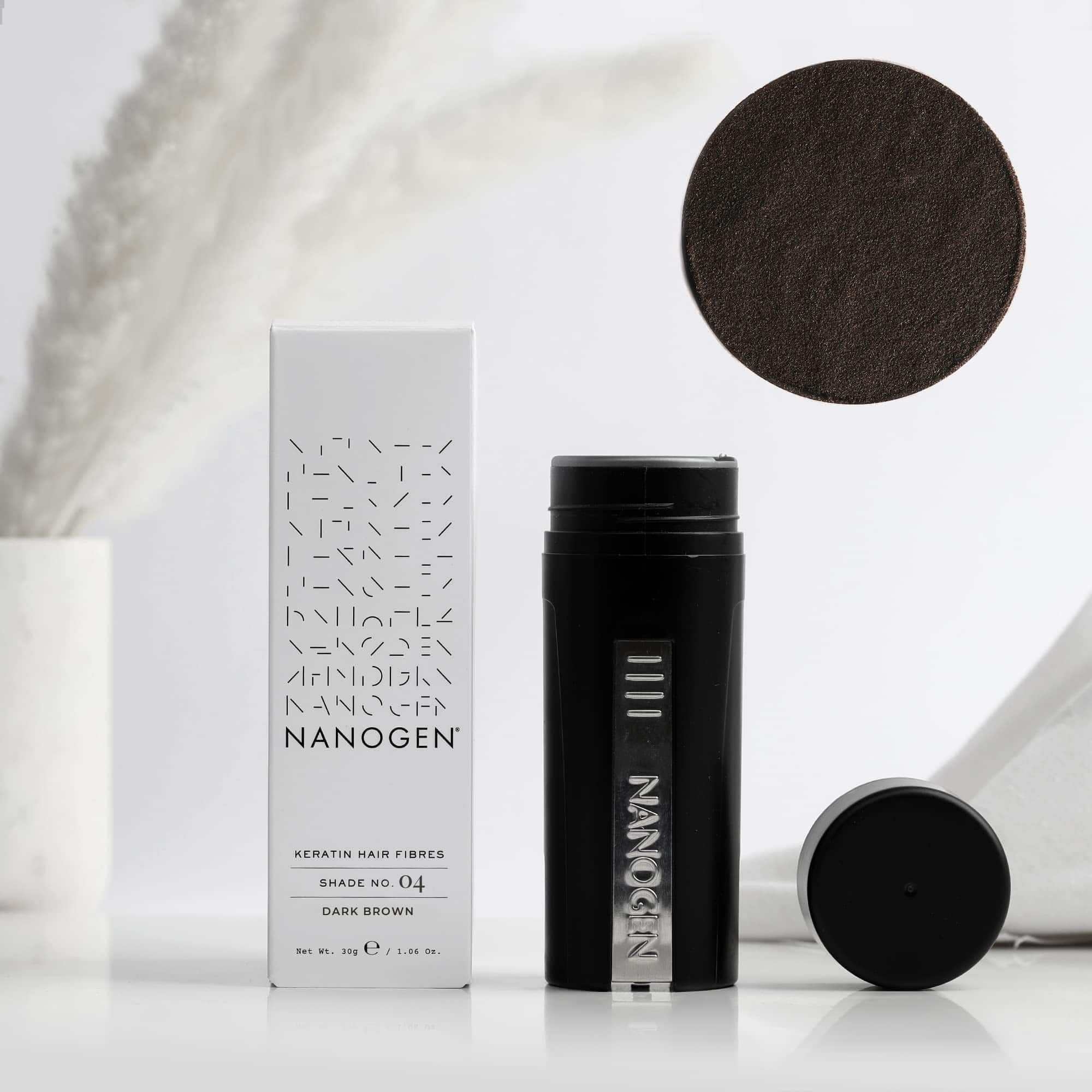 Fibras Espesantes de Cabello Nanogen Marrón Oscuro 30 Gramos - Imagen 3