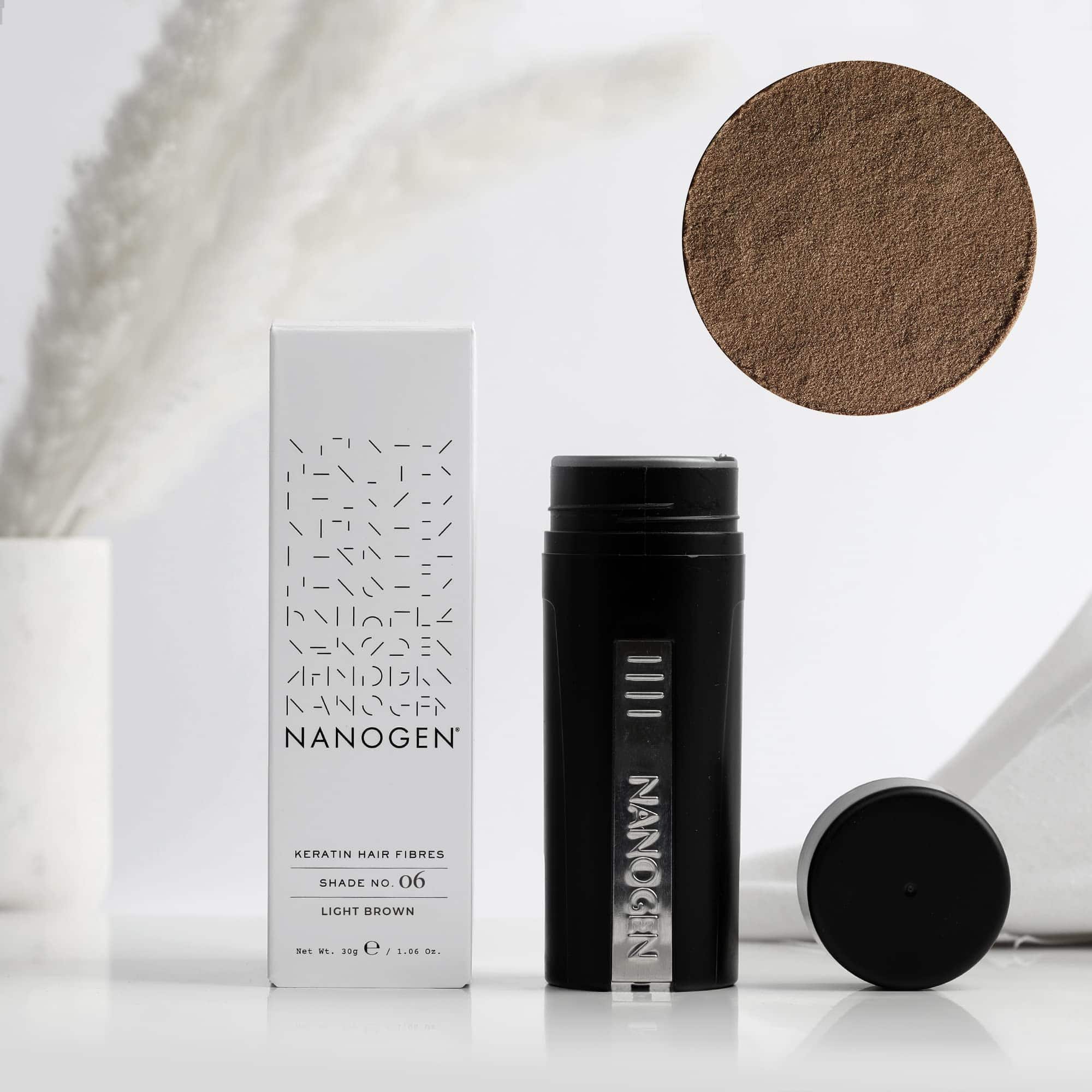 Fibras Capilares de Queratina Nanogen, 30 gramos, Castaño - Imagen 3