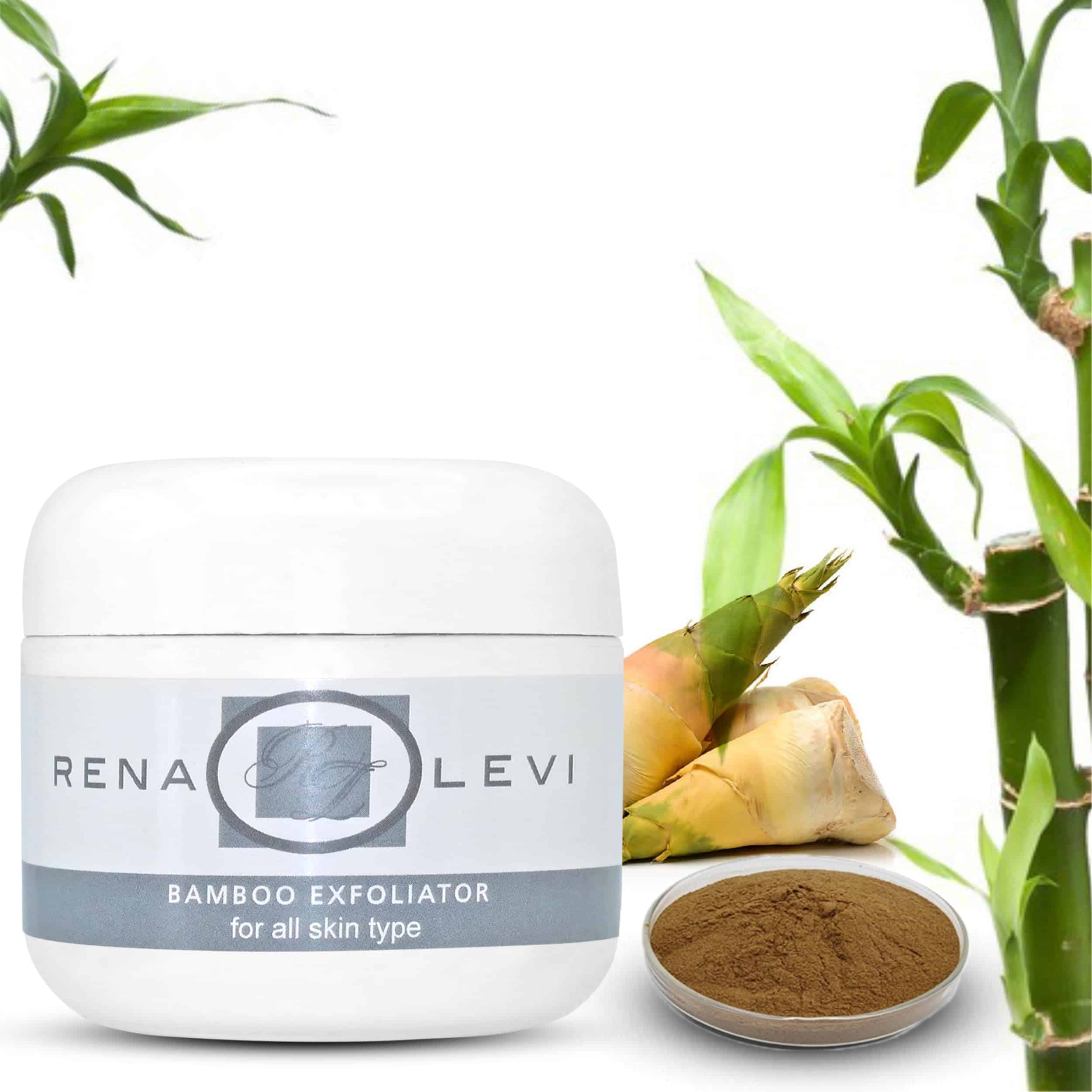 Limpiador facial exfoliante de bambú Rena Levi, 2 onzas