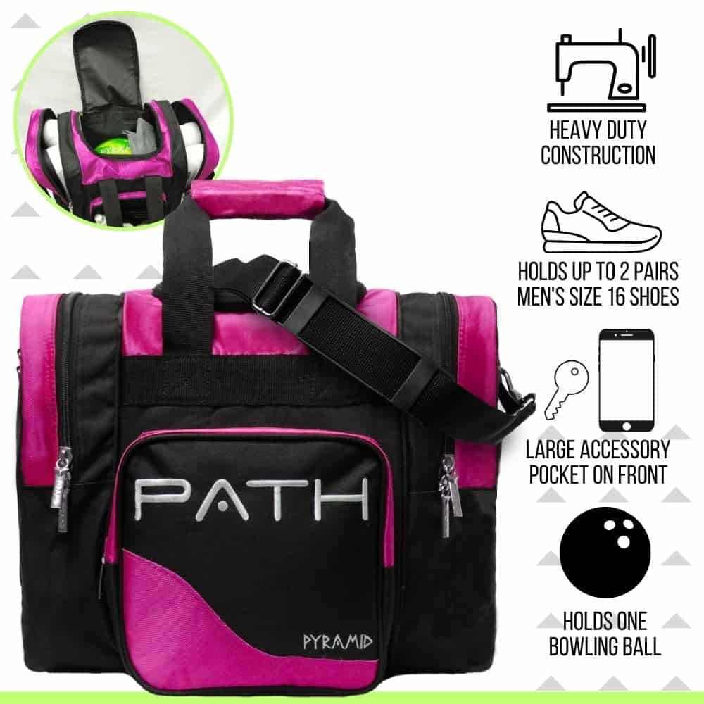 Bolso de una Toma Deluxe Path Pro de Pyramid - Negro/Rosa - Imagen 3