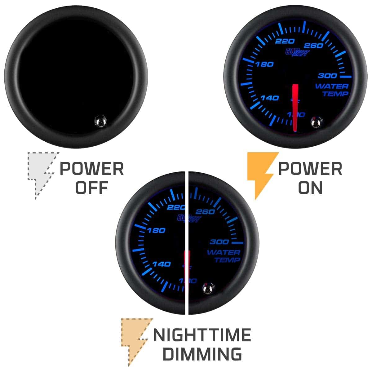 Medidor de temperatura del refrigerante del agua GlowShift - Imagen 6