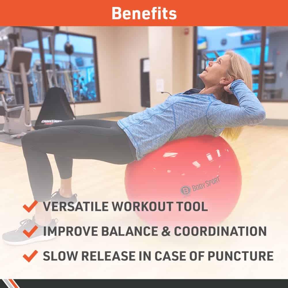 Pelota de Ejercicio Body Sport, Roja, 75cm - Imagen 4