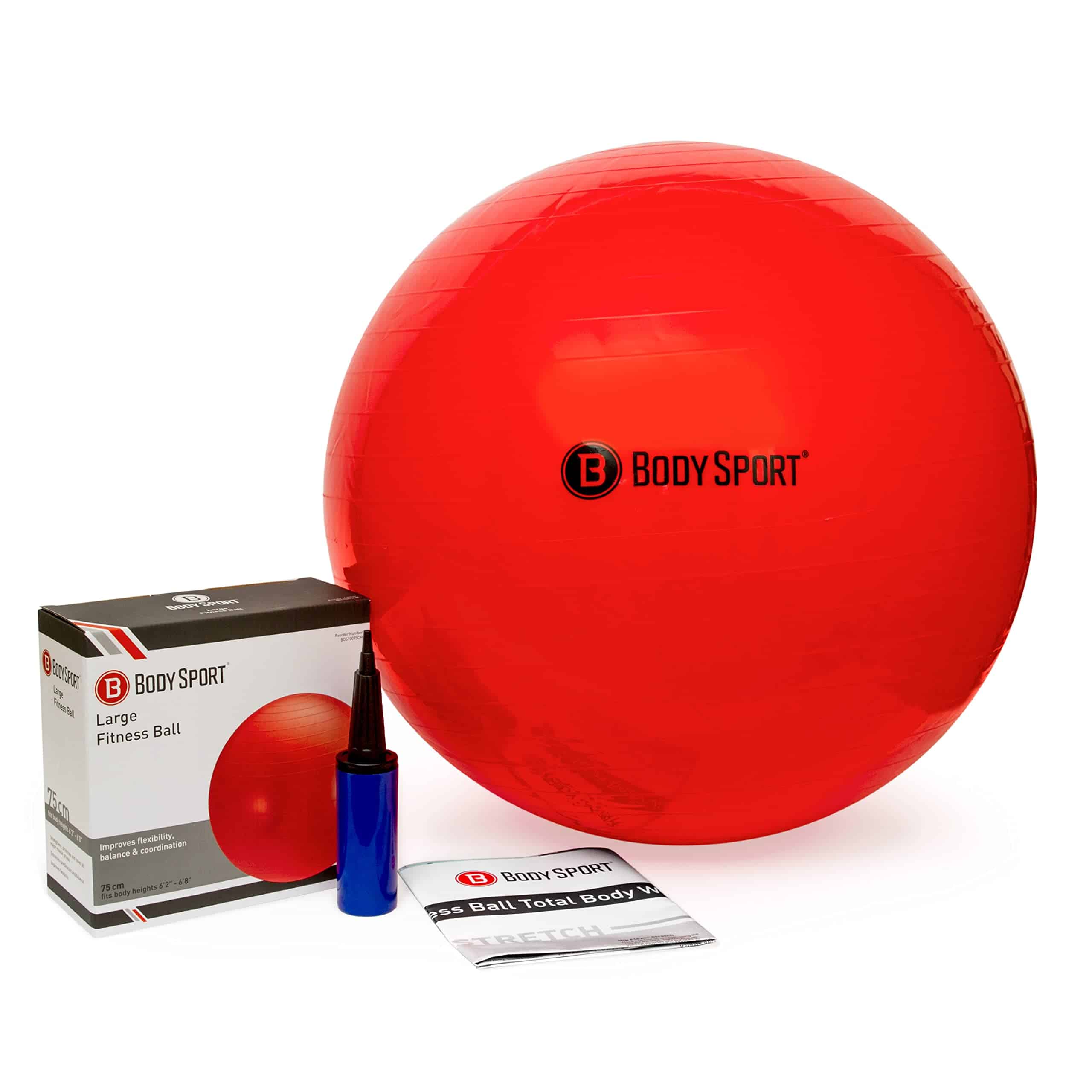 Pelota de Ejercicio Body Sport, Roja, 75cm