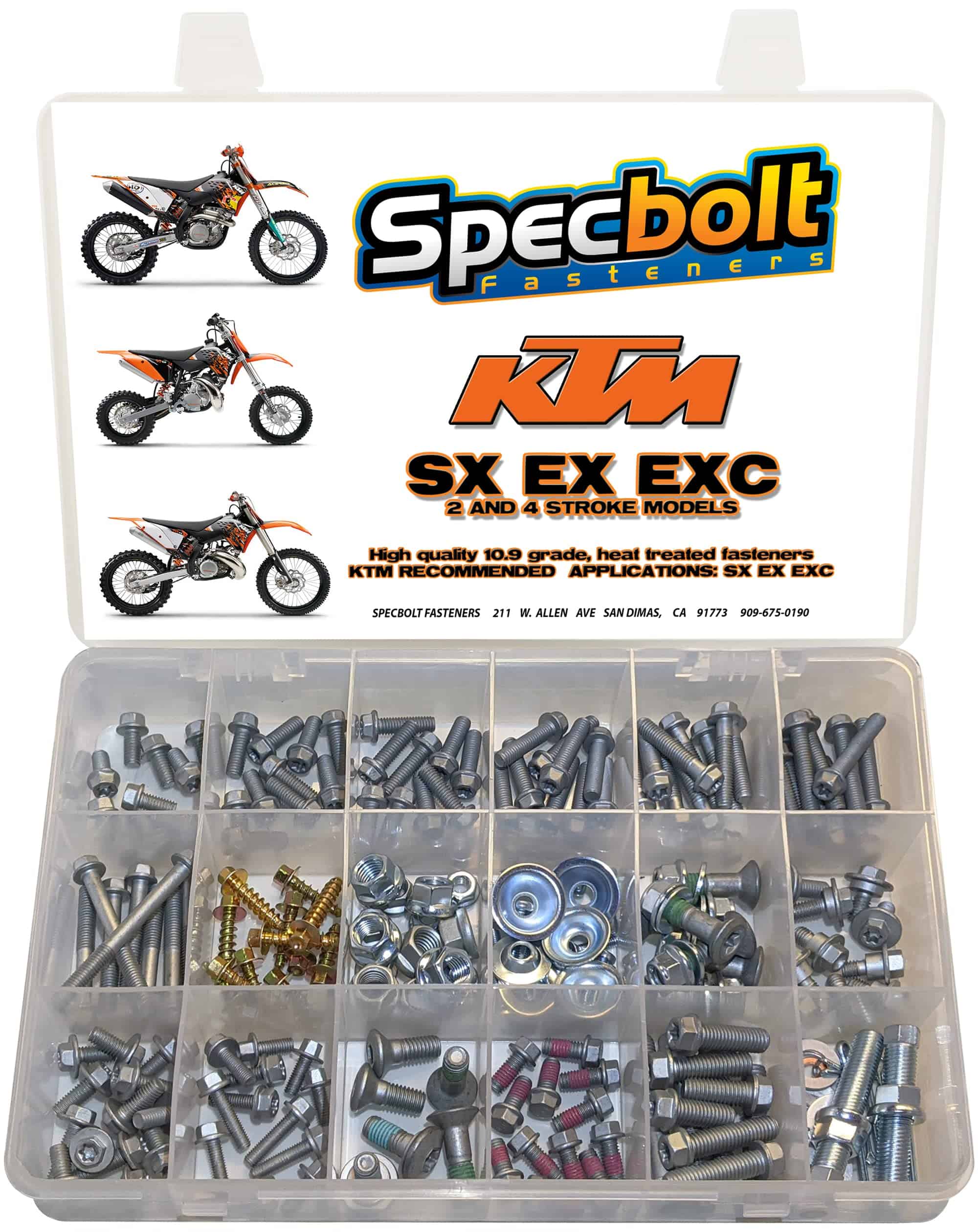 Kit de pernos Specbolt 250 piezas para mantenimiento y