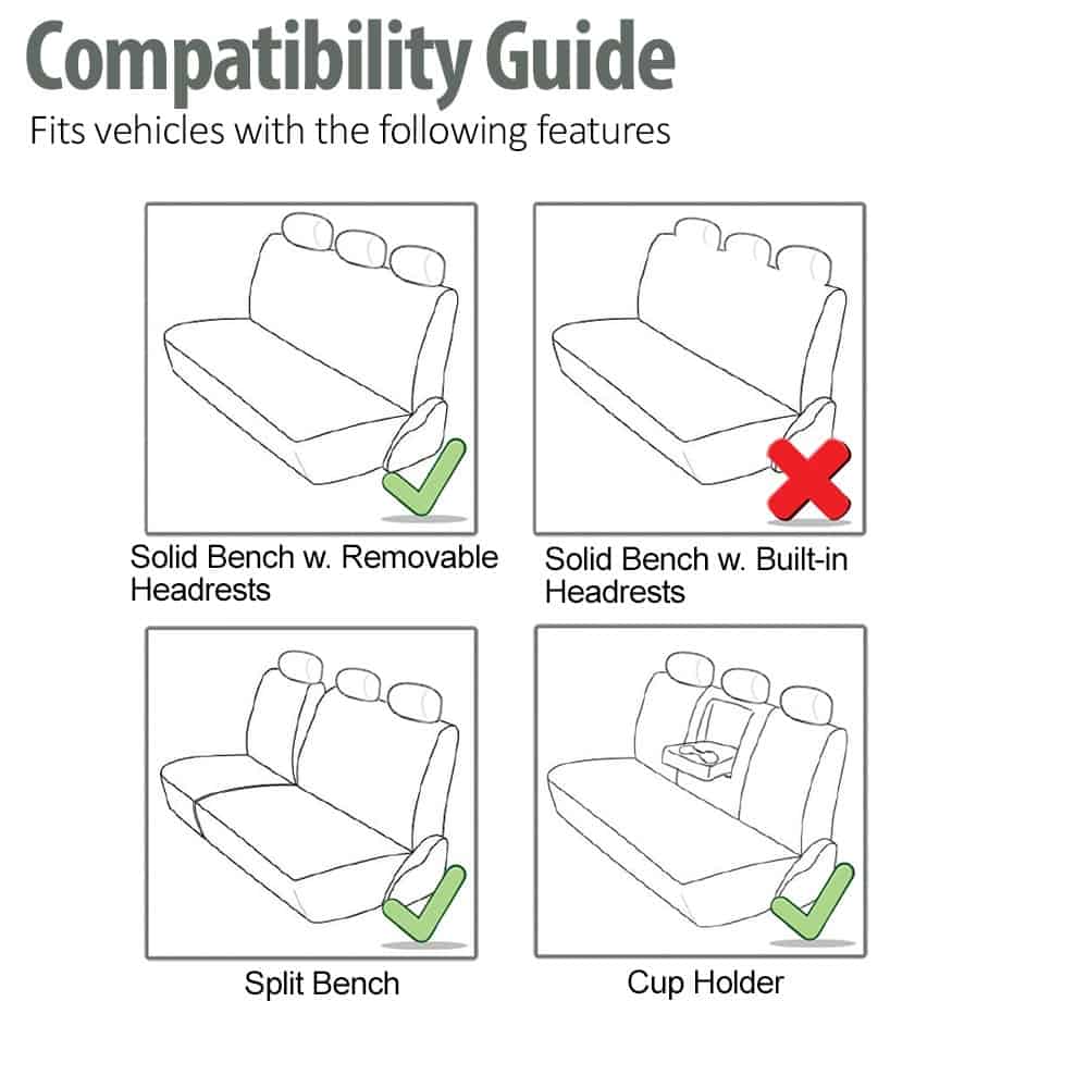 Cubierta de Asiento de Banco Dividido de Cuero Artificial - Imagen 6