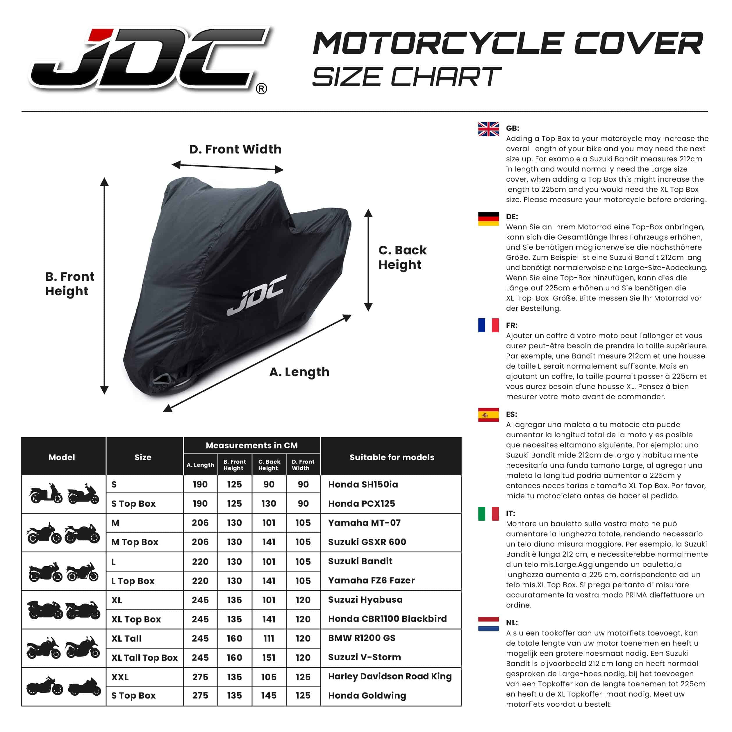 Cubierta de Moto JDC 100% Impermeable - RAIN Ultimate - Imagen 3