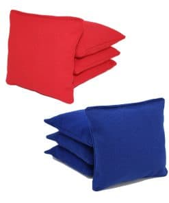 Juego de Bolsas de Maíz para Cornhole - (4 Rojas, 4 Azul