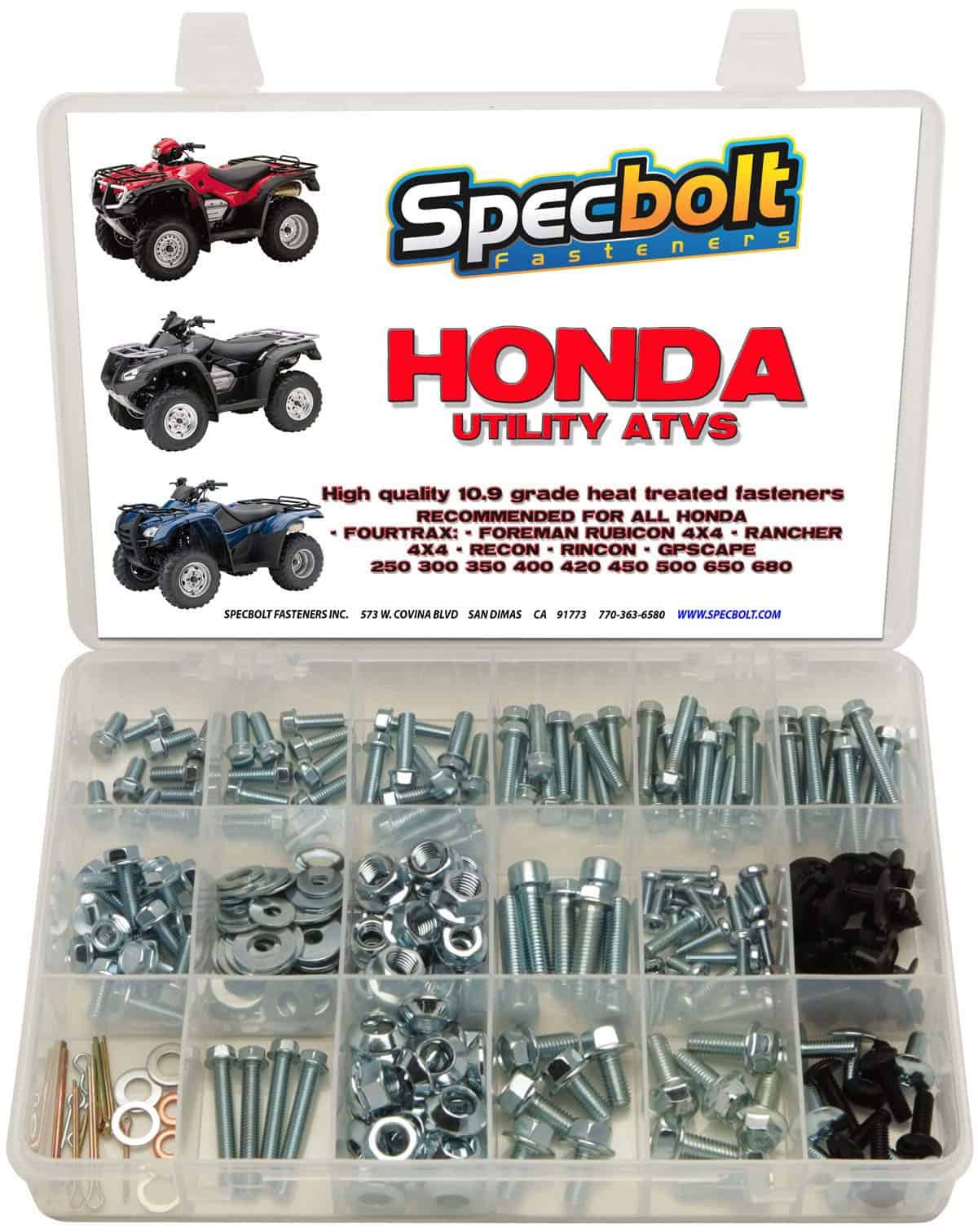 Kit de pernos Specbolt de 250 piezas para mantenimiento y