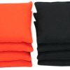 Set de Bolsas de Cornhole - (4 Negras, 4 Naranjas) por Free