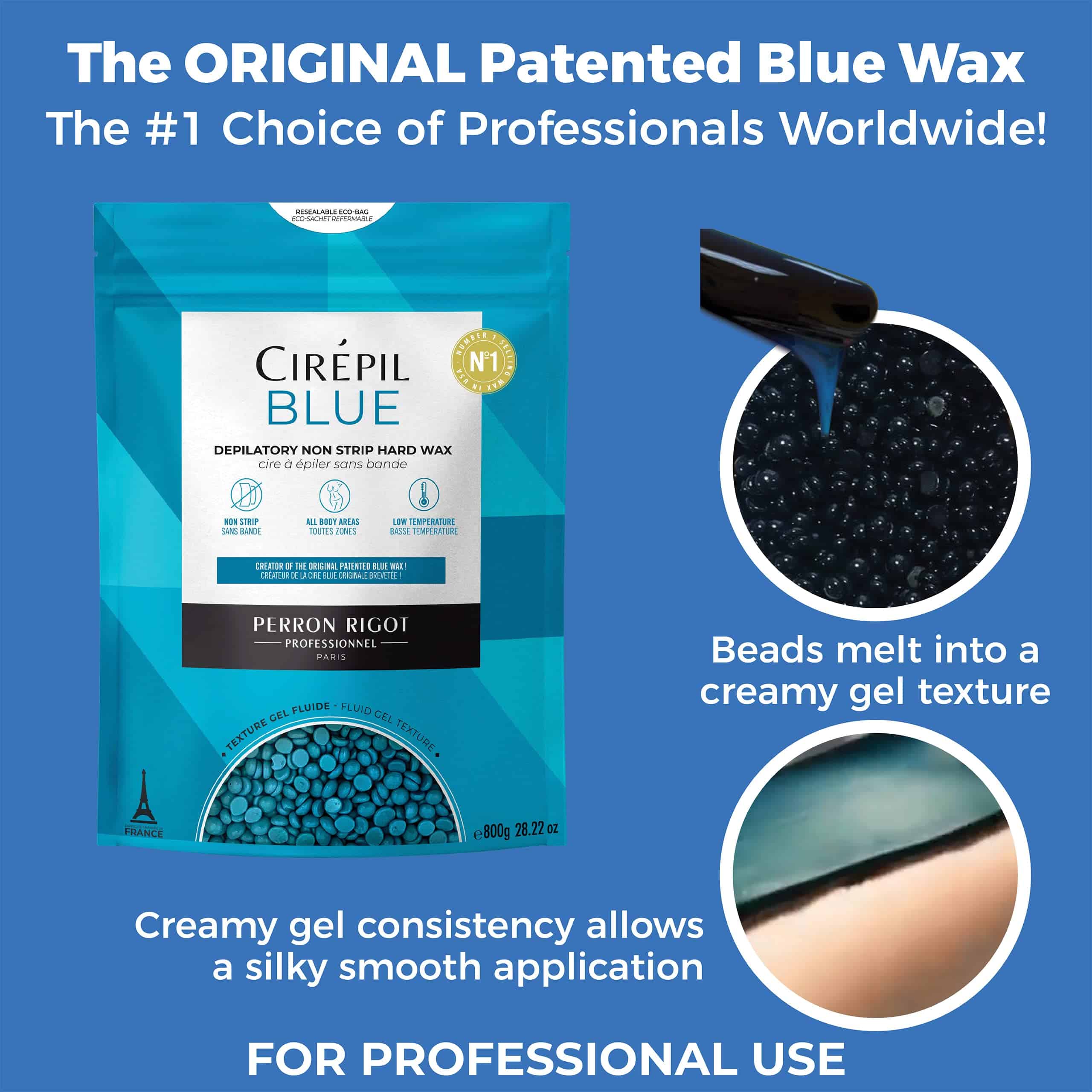 Cirepil - Blue - 800g Wax Beads - Sin fragancia para piel - Imagen 5