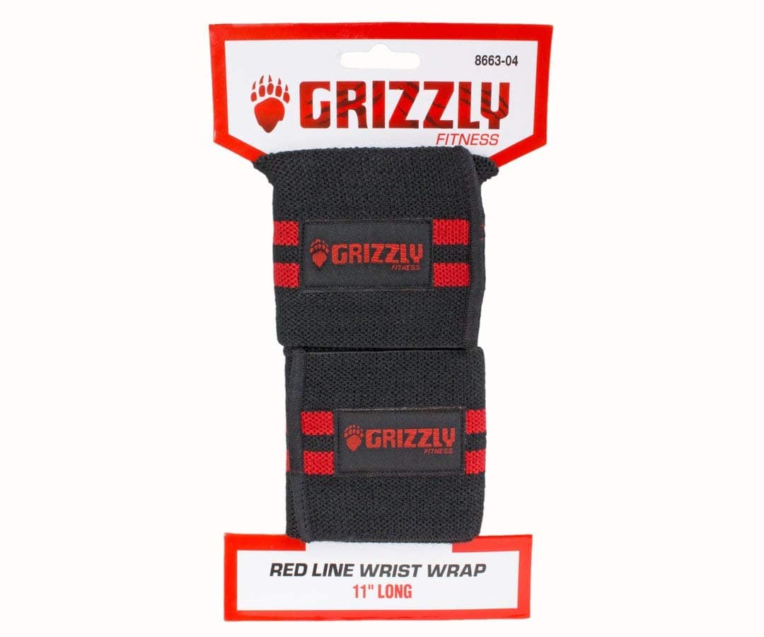 Grizzly Fitness 3" Premium Red Line Wrist Wraps para - Imagen 6