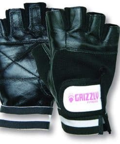 Guantes de Entrenamiento de Cuero Grizzly -Negro/Rosa