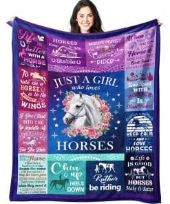 Manta de Caballos PFURCE Regalos de Caballos para Chicas