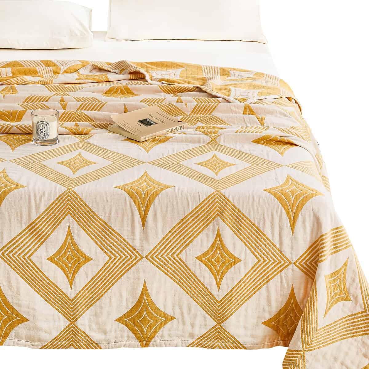 MEJU Diamond Modern Checks Fashion Stripe Manta Decorativa