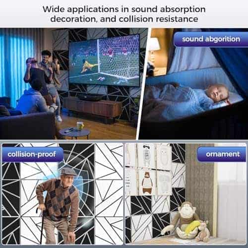 Paquete de 8 paneles acústicos de 2 capas, 15.7 x 15.7 x - Imagen 7