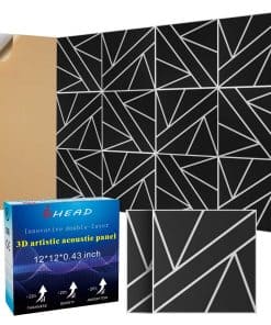 12 Paquete de Paneles de Pared Insonorizantes de 2 Capas,