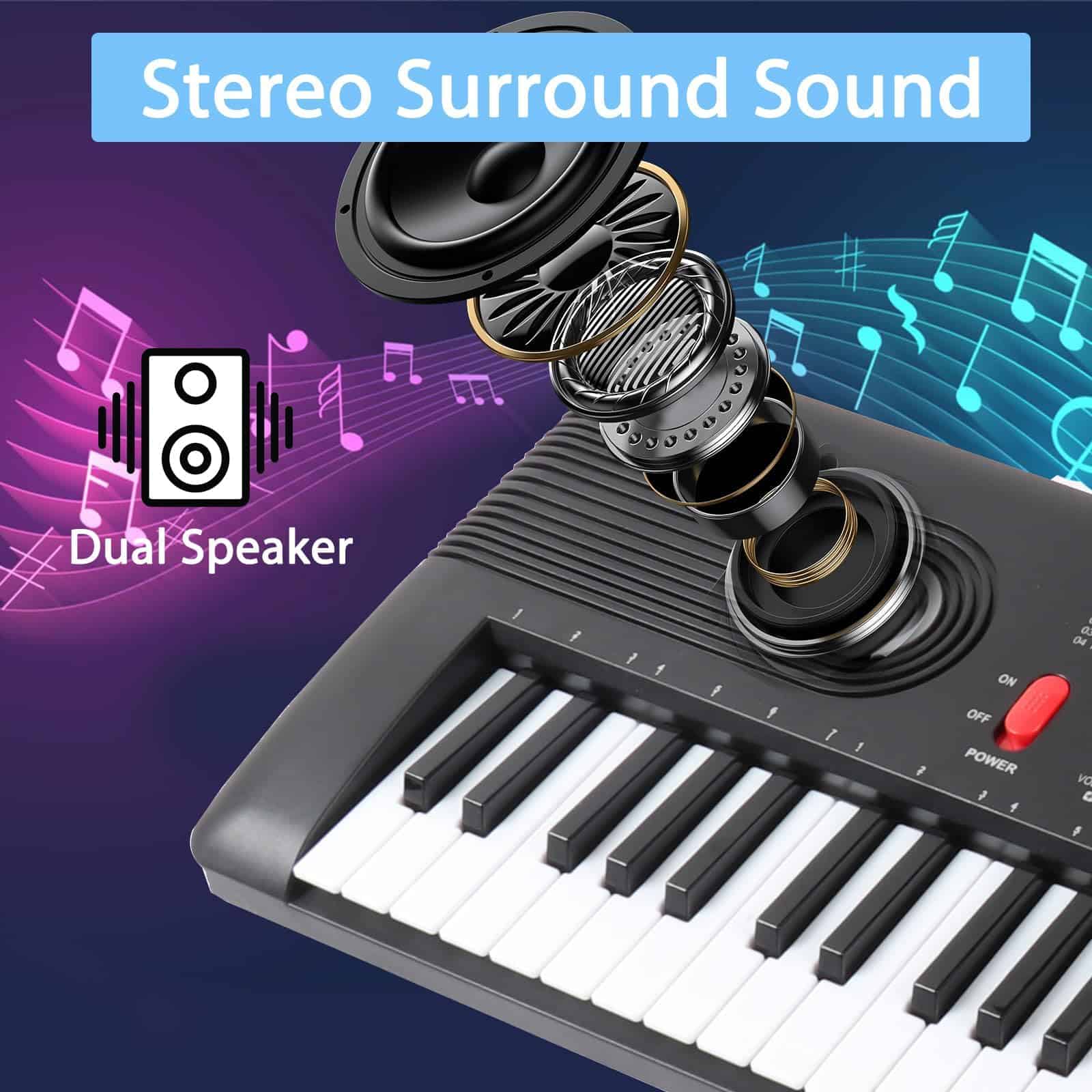 Teclado de 61 teclas, Piano Digital Electrónico con Altavoz - Imagen 7