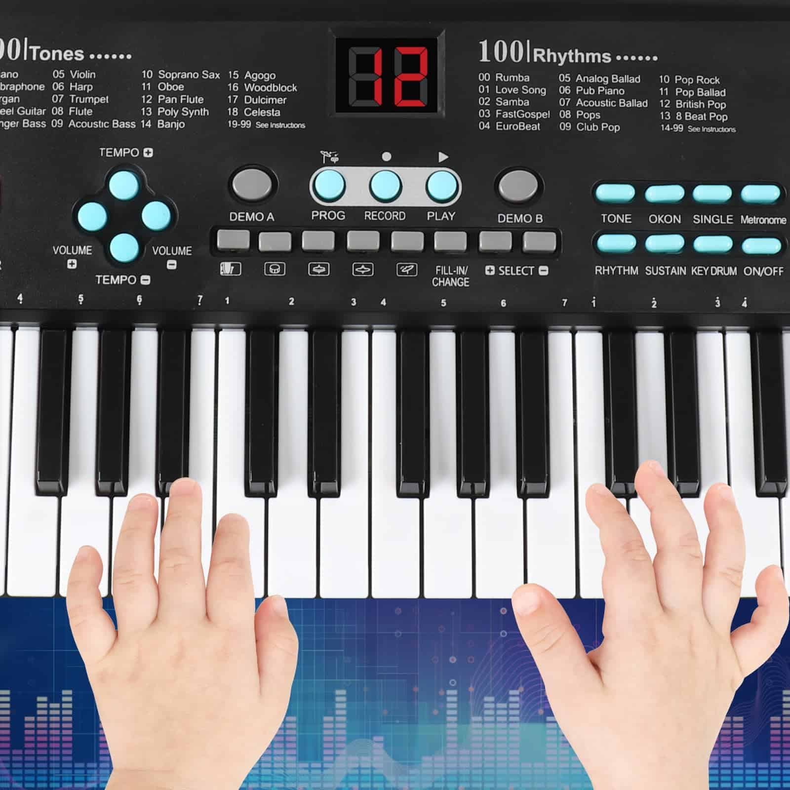 Teclado de 61 teclas, Piano Digital Electrónico con Altavoz - Imagen 8