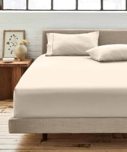 Sábana Ajustable Twin 100% Algodón Orgánico de Bare Home -