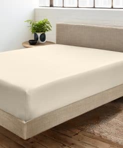 Sábana Ajustable de 100% Algodón Orgánico -Arena