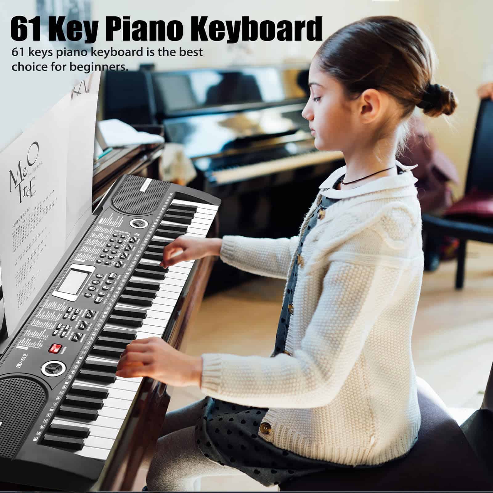 Teclado de 61 teclas, Piano electrónico portátil para - Imagen 7