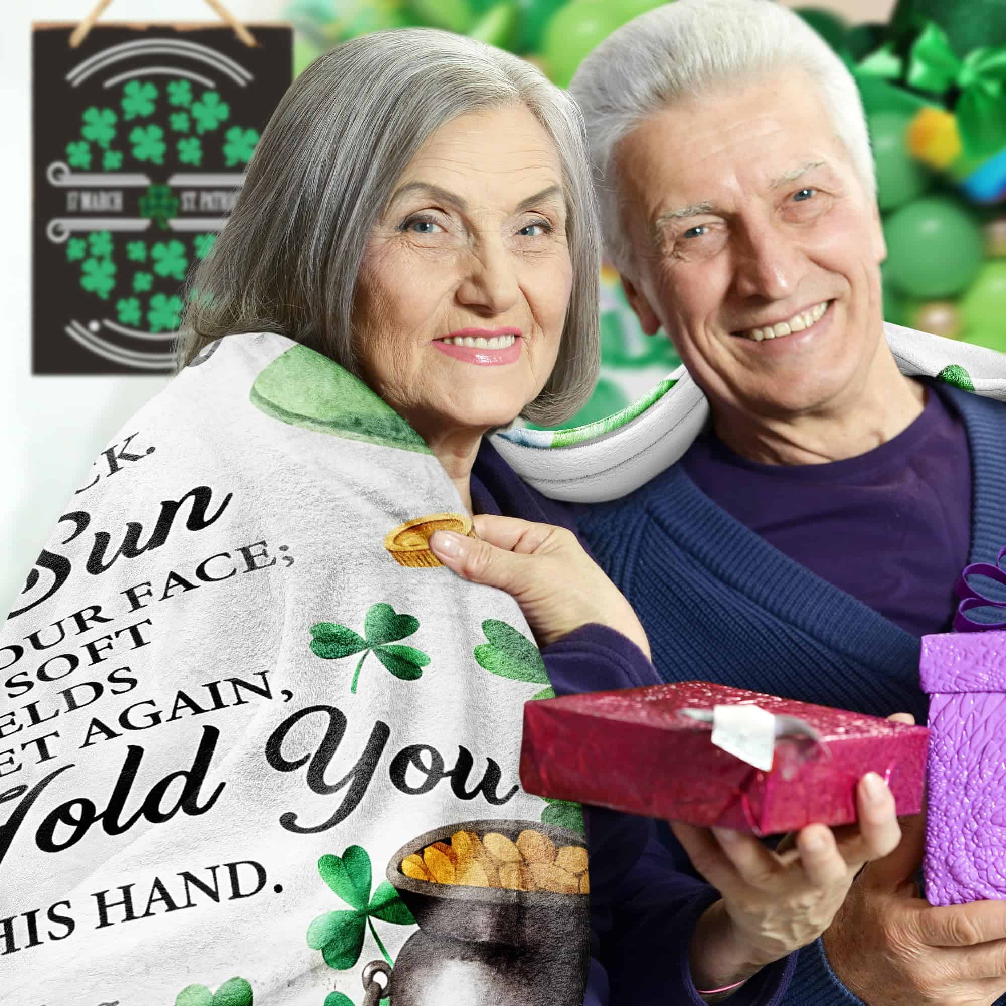 Manta KERAOO Irish Blessing St Patricks Day Decor - - Imagen 4