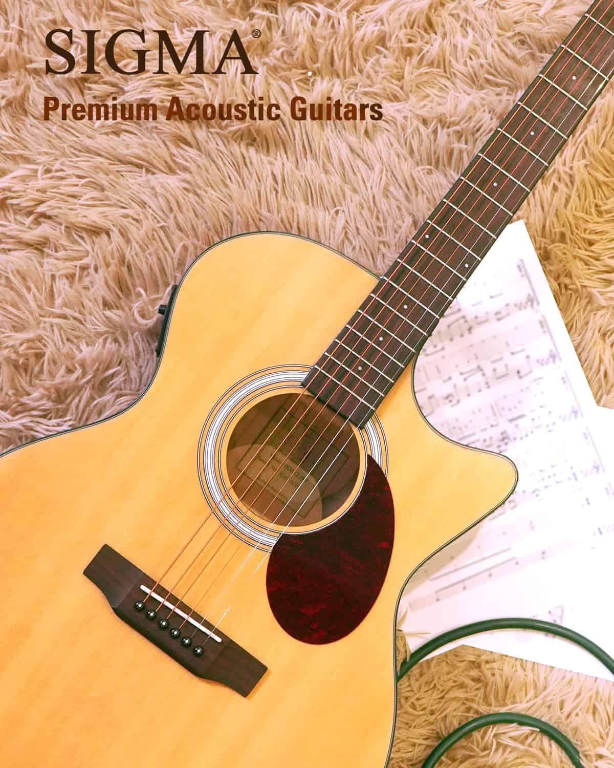 Guitarra Acústica Eléctrica SIGMA 40�, OOO Cutaway, Cuerdas - Imagen 9