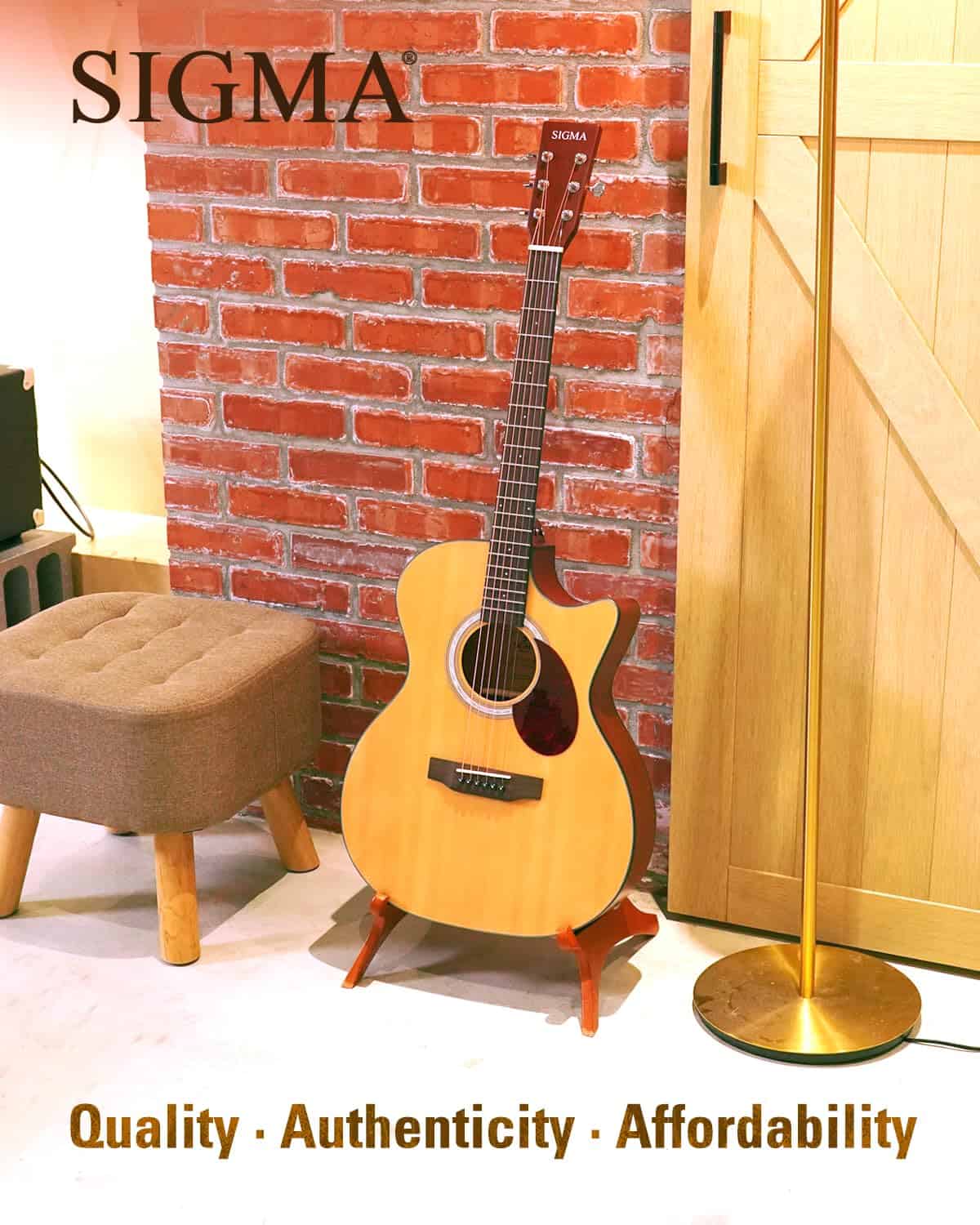 Guitarra Acústica Eléctrica SIGMA 40�, OOO Cutaway, Cuerdas - Imagen 8