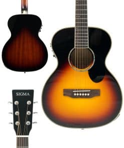Guitarra Acústica Eléctrica SIGMA 36.5°, OM Junior, Cuerdas
