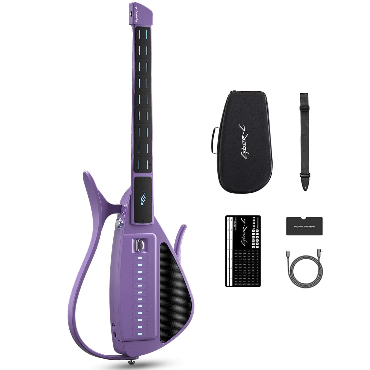 Guitarra Inteligente Enya CYBER-G sin -Morado