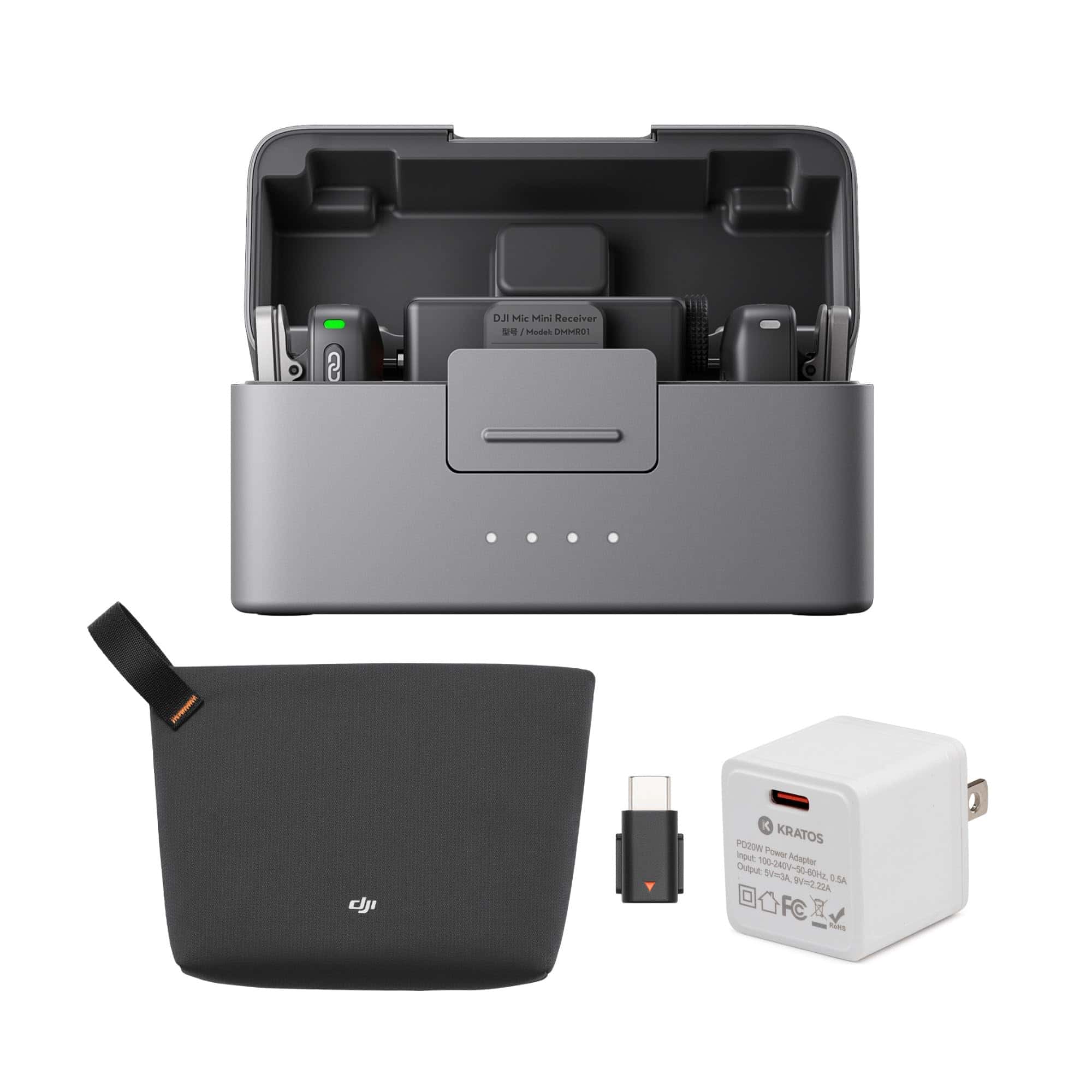 DJI Mic Mini (2 TX + 1 RX + Charging Case) con Accesorio de